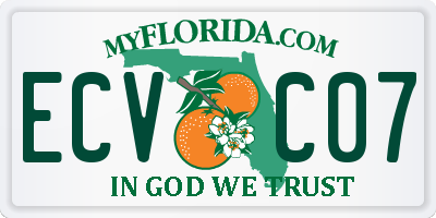 FL license plate ECVC07