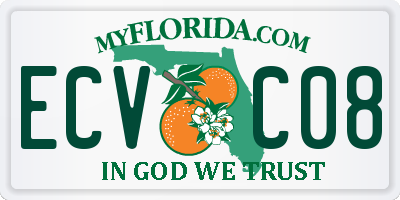 FL license plate ECVC08