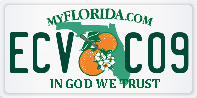 FL license plate ECVC09