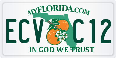 FL license plate ECVC12
