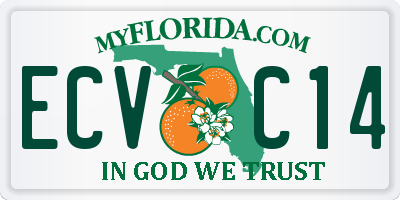 FL license plate ECVC14
