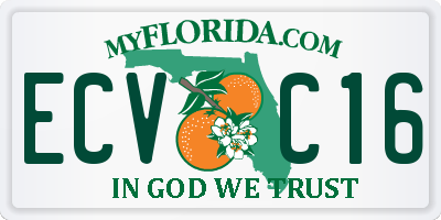 FL license plate ECVC16