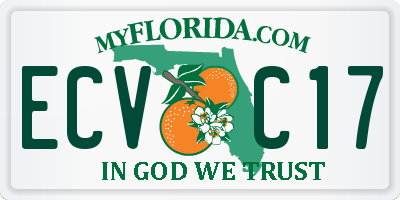 FL license plate ECVC17
