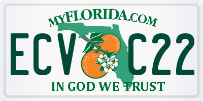 FL license plate ECVC22
