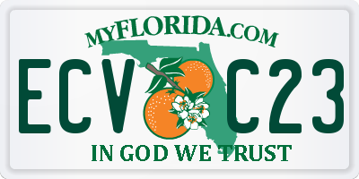 FL license plate ECVC23