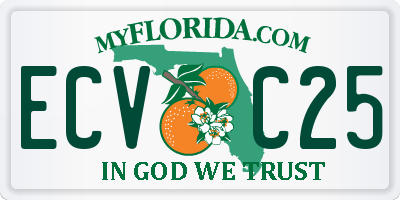 FL license plate ECVC25