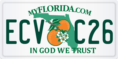 FL license plate ECVC26
