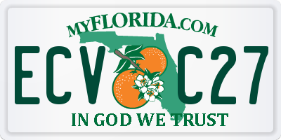 FL license plate ECVC27