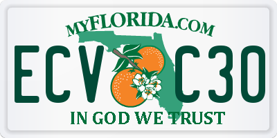 FL license plate ECVC30