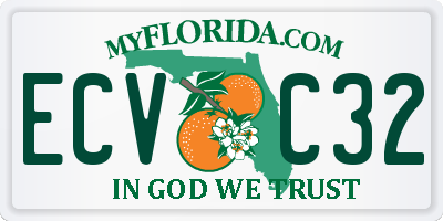 FL license plate ECVC32