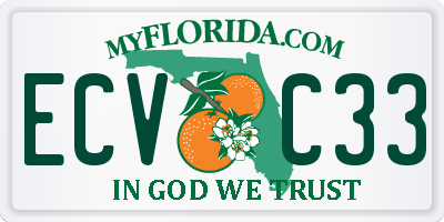 FL license plate ECVC33