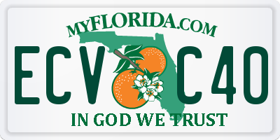 FL license plate ECVC40