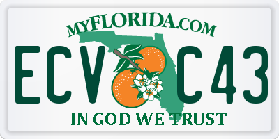 FL license plate ECVC43