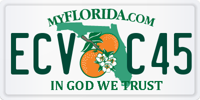FL license plate ECVC45