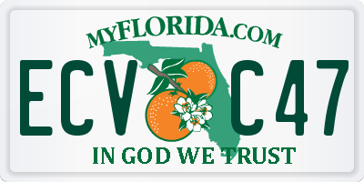 FL license plate ECVC47