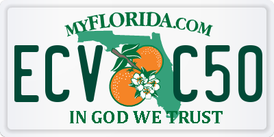 FL license plate ECVC50