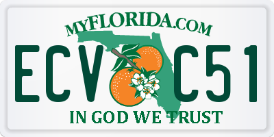 FL license plate ECVC51