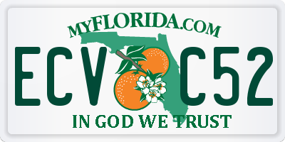 FL license plate ECVC52
