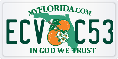 FL license plate ECVC53