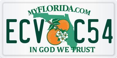 FL license plate ECVC54