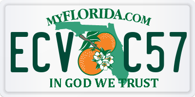 FL license plate ECVC57