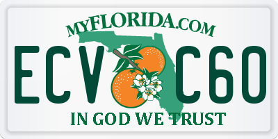 FL license plate ECVC60