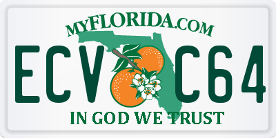 FL license plate ECVC64