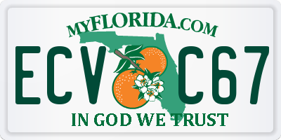 FL license plate ECVC67