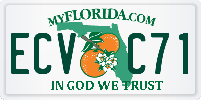 FL license plate ECVC71