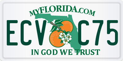 FL license plate ECVC75