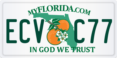 FL license plate ECVC77