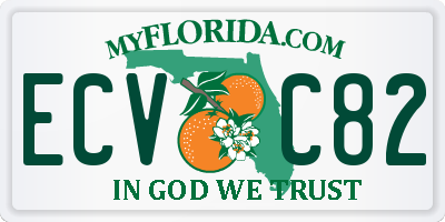 FL license plate ECVC82