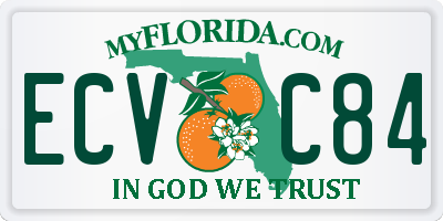 FL license plate ECVC84
