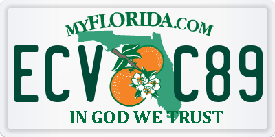 FL license plate ECVC89