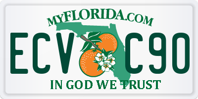 FL license plate ECVC90