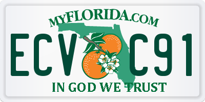 FL license plate ECVC91