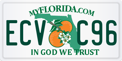 FL license plate ECVC96