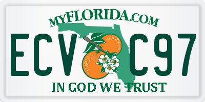 FL license plate ECVC97