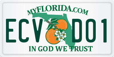 FL license plate ECVD01