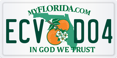 FL license plate ECVD04
