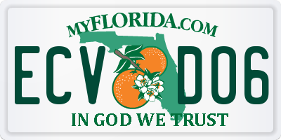 FL license plate ECVD06
