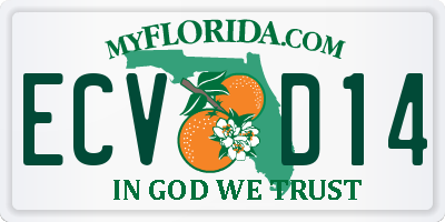 FL license plate ECVD14