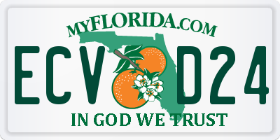 FL license plate ECVD24