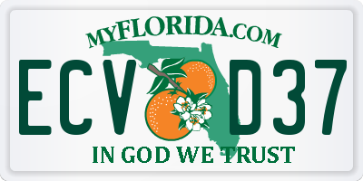 FL license plate ECVD37