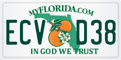 FL license plate ECVD38