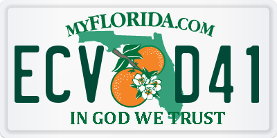FL license plate ECVD41