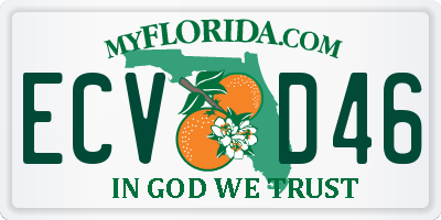 FL license plate ECVD46
