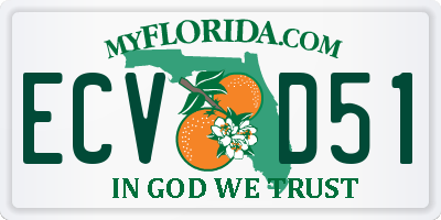 FL license plate ECVD51