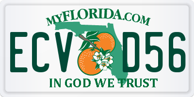 FL license plate ECVD56
