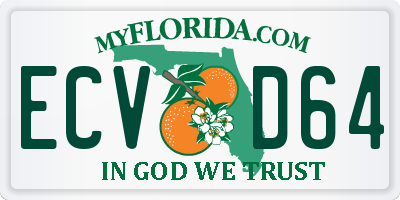 FL license plate ECVD64